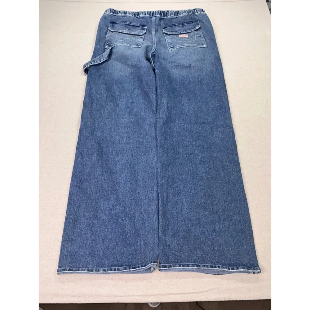 True Religion Mens 36 Vinny Ultra Baggy Carpenter Pants Blue Denim Double Knees